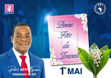 MESSAGE DU PRÉSIDENT PASCAL AFFI N'GUESSAN – FÊTE DU TRAVAIL- 1ᵉʳ mai 2025 